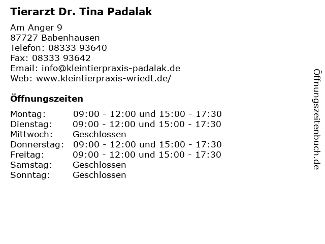 Kleintierpraxis Dr. Tina Padalak